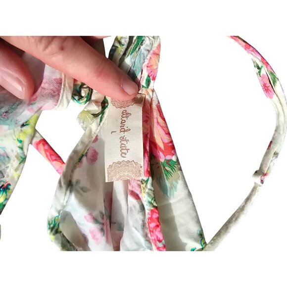 Altard State Womens Floral Sundress White Multicolor Size L Cotton Blend Boho - Picture 3 of 6